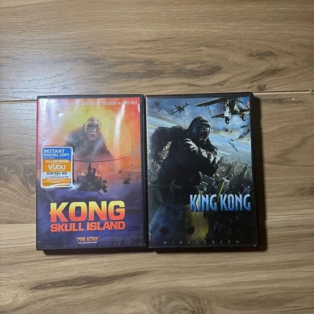 King Kong & Kong Skull Island DVD Movie Bundle MonsterVerse Action